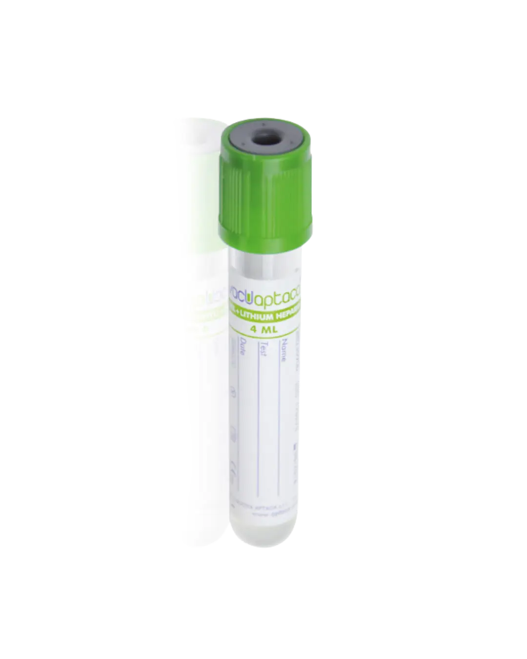 Tubo de extracción al vacío con gel separador y heparina de litio